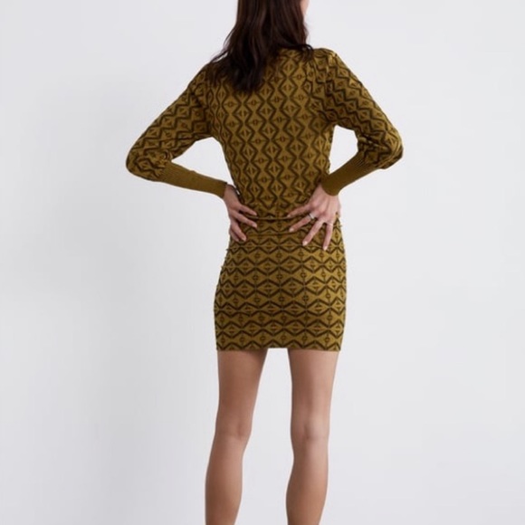 Zara Draped Knit Dress - Picture 3 of 9